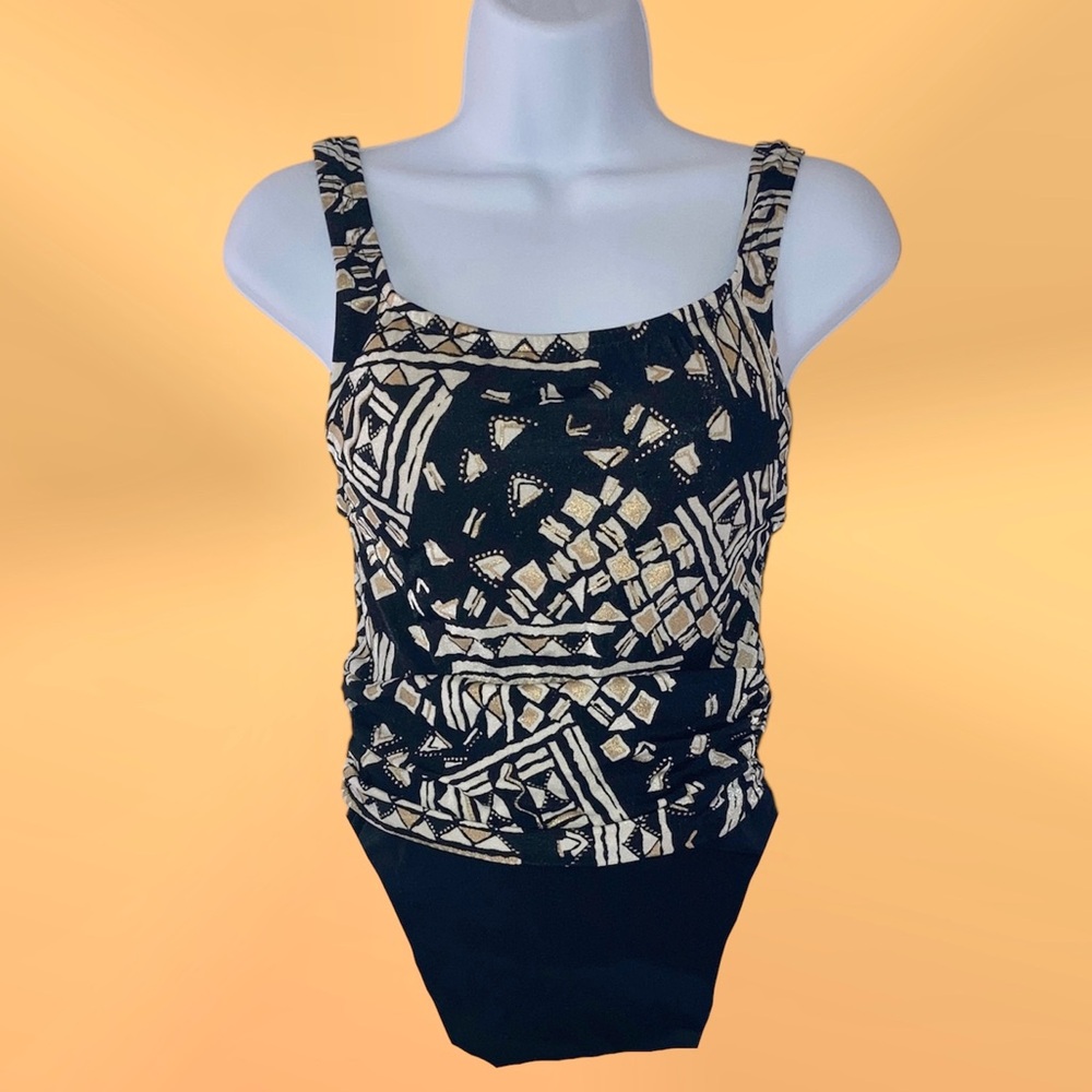 Vtg Marigo One Piece Women’s Swimsuit Attached Padded Bra Sz 12 Excellent Shape